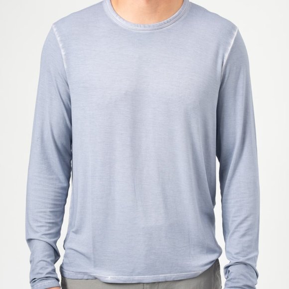 ATM Sun Bleached Crewneck Shirt in Blue - Picture 2 of 3